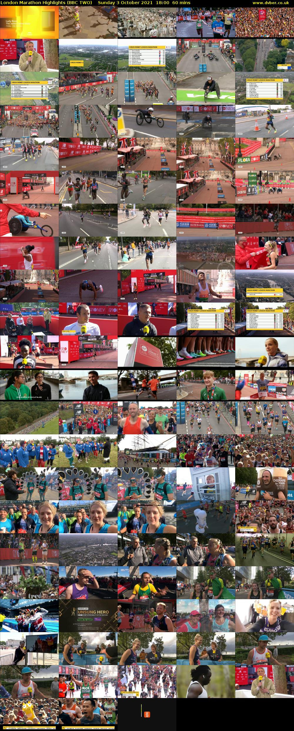 London Marathon Highlights (BBC TWO) Sunday 3 October 2021 18:00 - 19:00