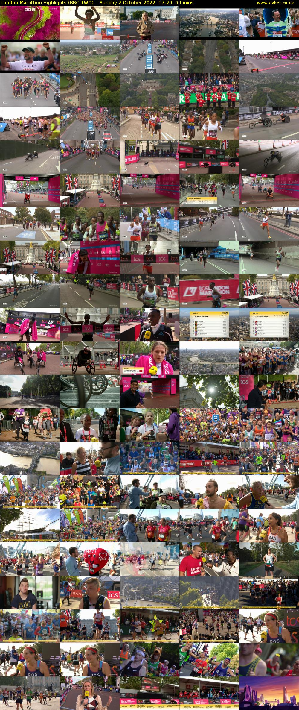 London Marathon Highlights (BBC TWO) Sunday 2 October 2022 17:20 - 18:20