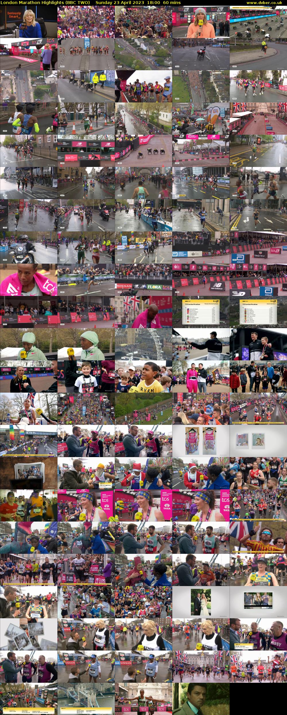 London Marathon Highlights (BBC TWO) Sunday 23 April 2023 18:00 - 19:00