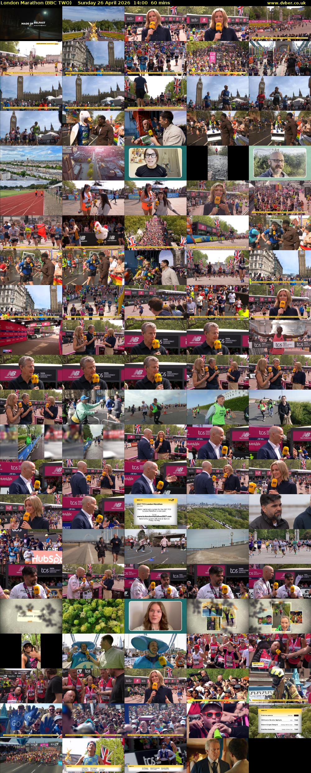 London Marathon (BBC TWO) Sunday 26 April 2026 14:00 - 15:00