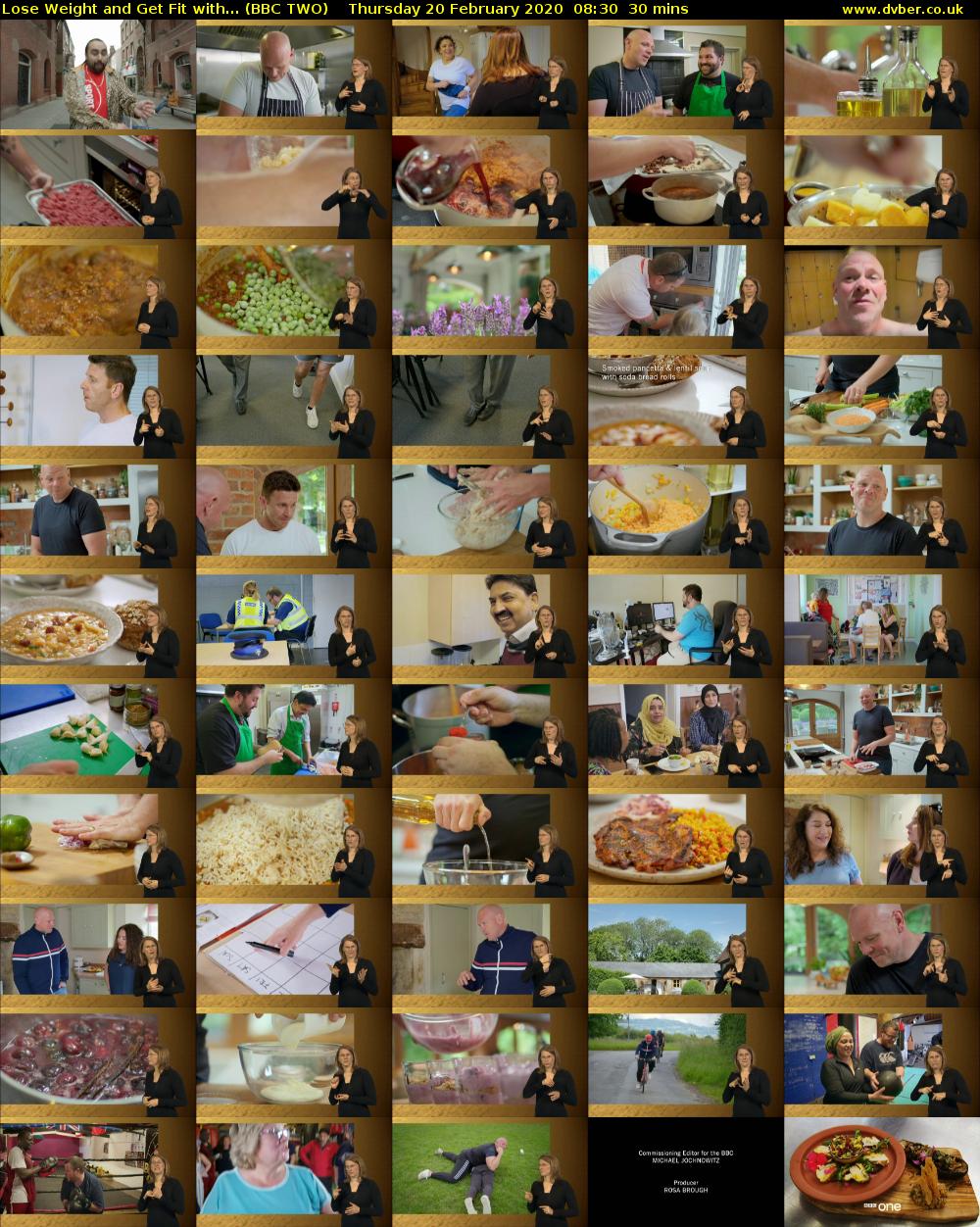 Lose Weight and Get Fit with... (BBC TWO) Thursday 20 February 2020 08:30 - 09:00