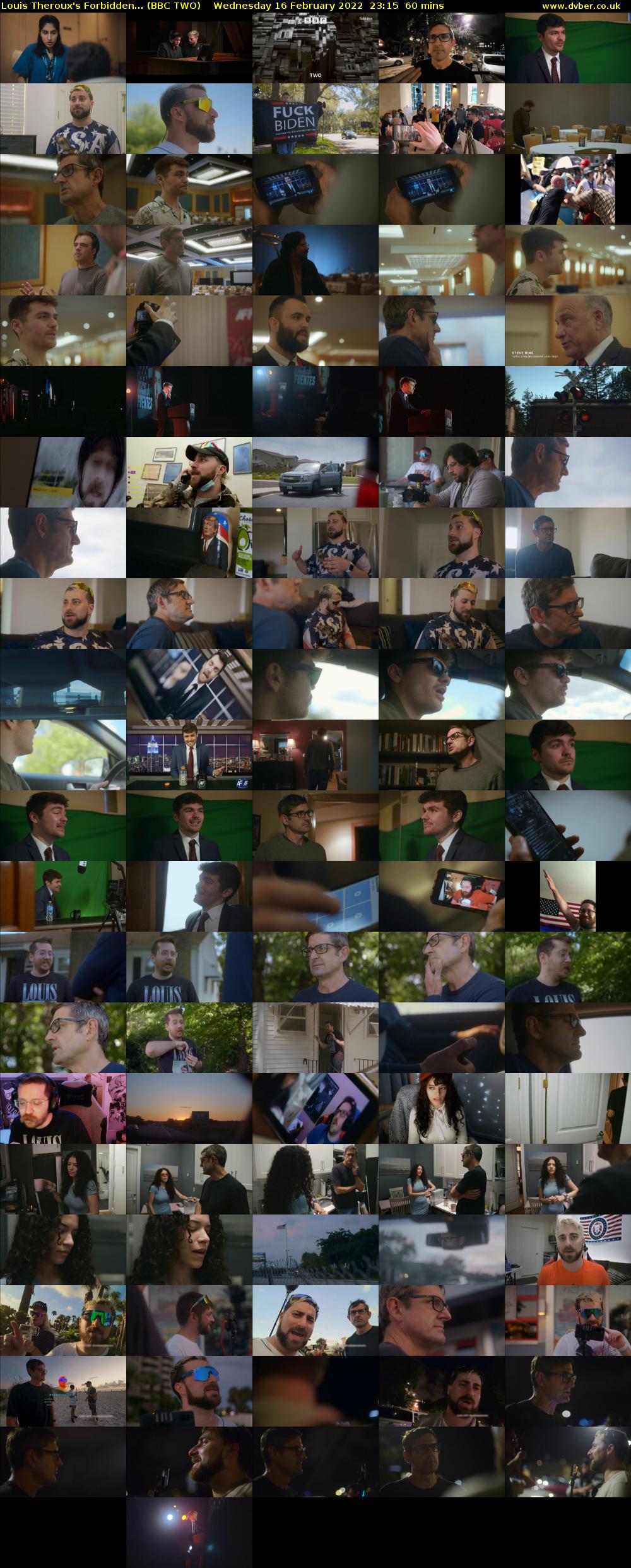 Louis Theroux's Forbidden... (BBC TWO) Wednesday 16 February 2022 23:15 - 00:15