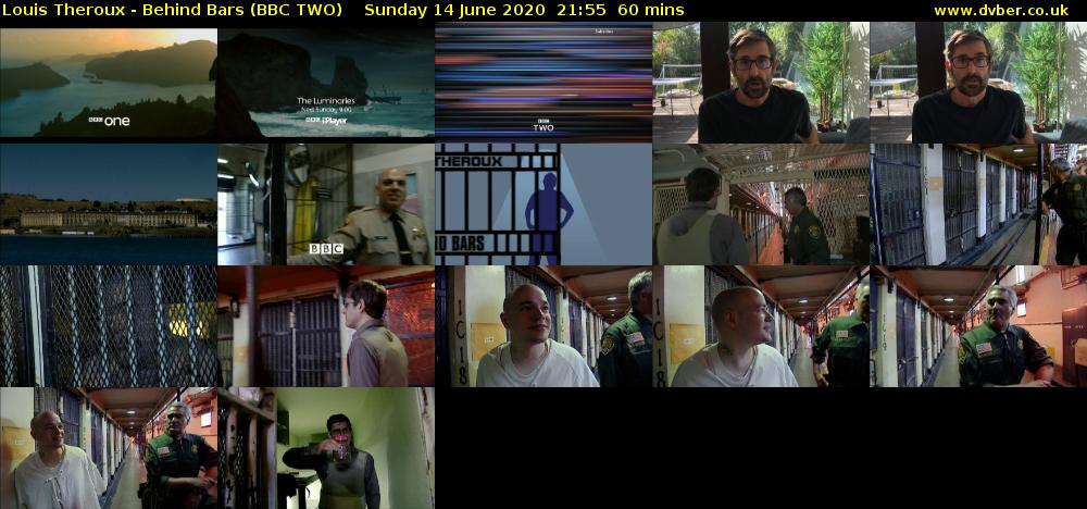Louis Theroux - Behind Bars (BBC TWO) Sunday 14 June 2020 21:55 - 22:55