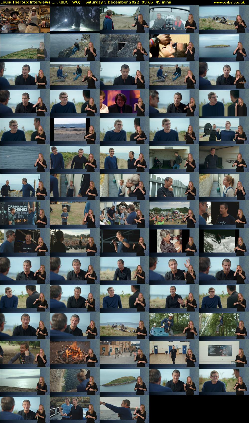 Louis Theroux Interviews...... (BBC TWO) Saturday 3 December 2022 03:05 - 03:50