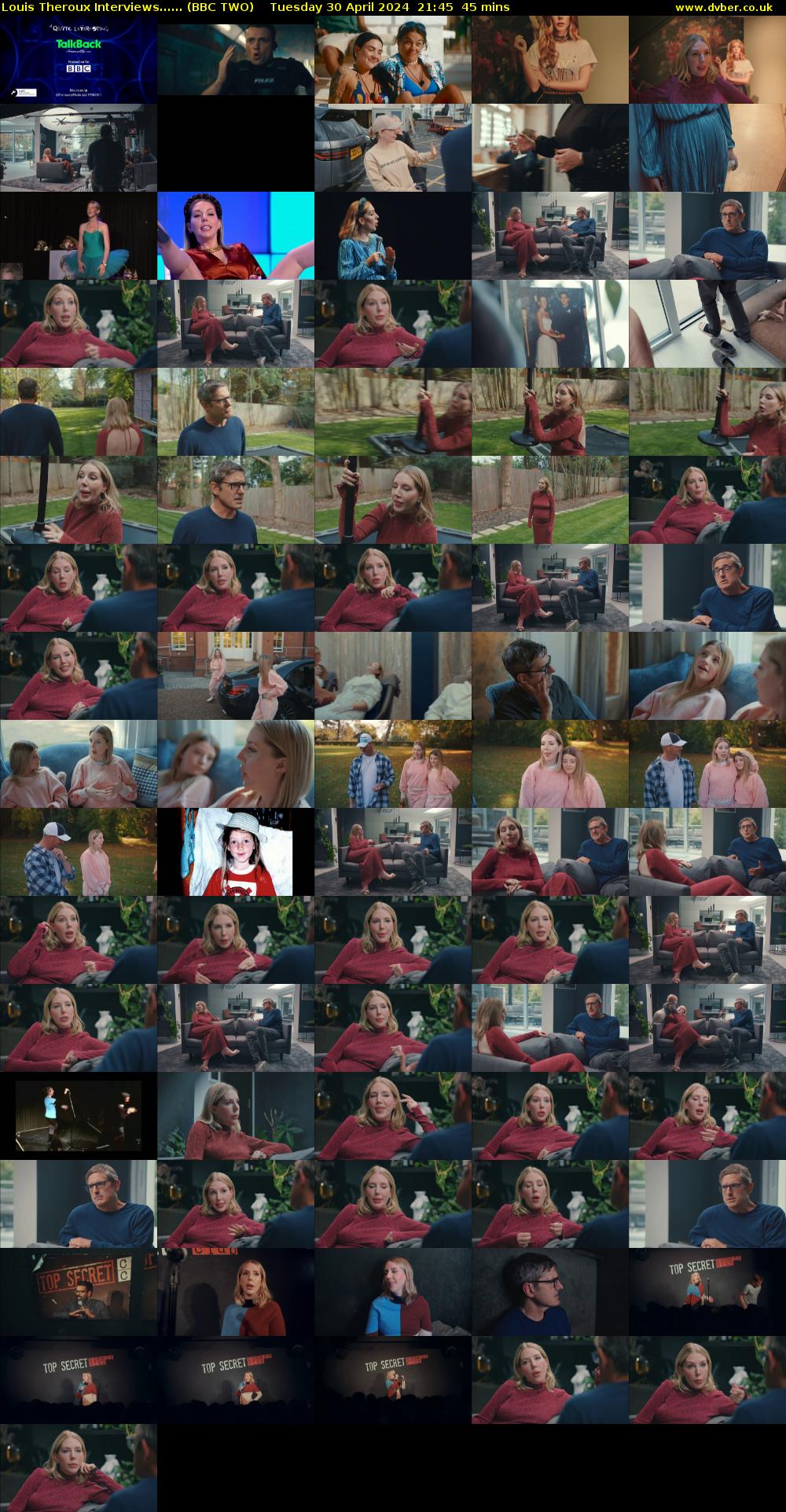 Louis Theroux Interviews...... (BBC TWO) Tuesday 30 April 2024 21:45 - 22:30