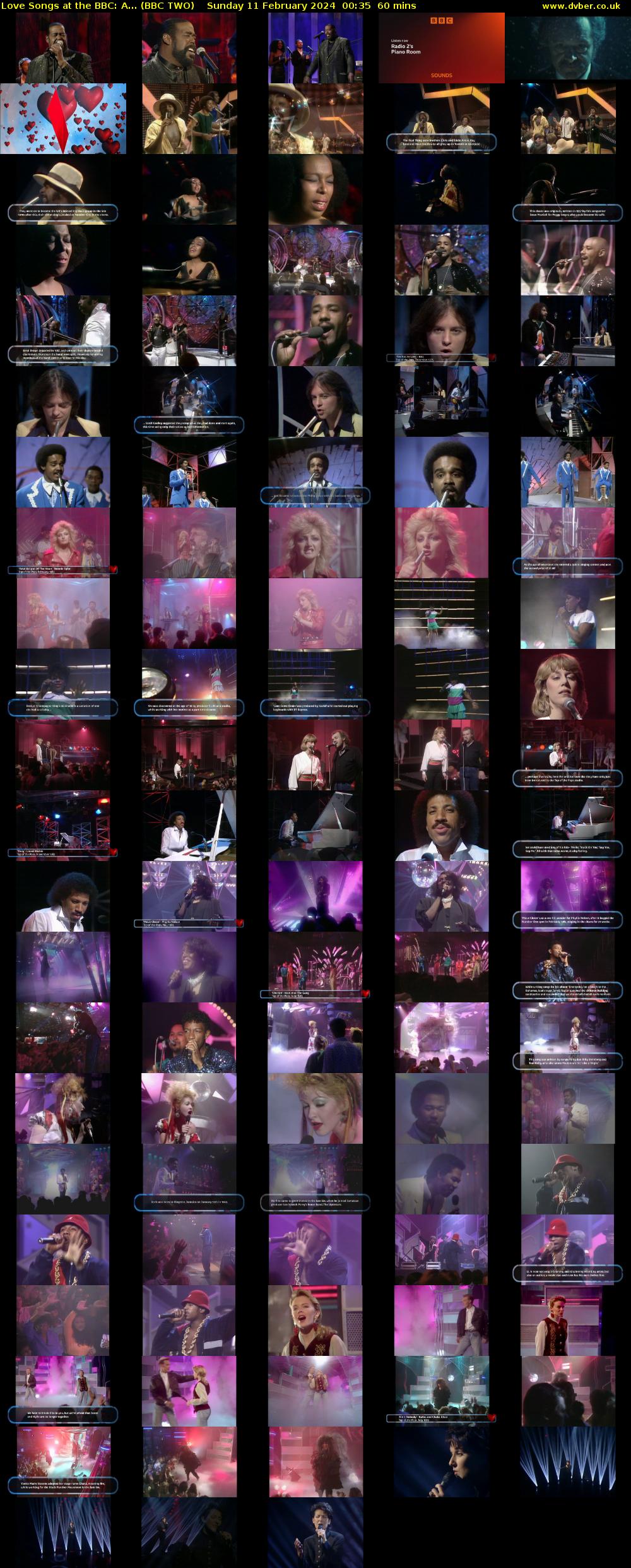 Love Songs at the BBC: A... (BBC TWO) Sunday 11 February 2024 00:35 - 01:35