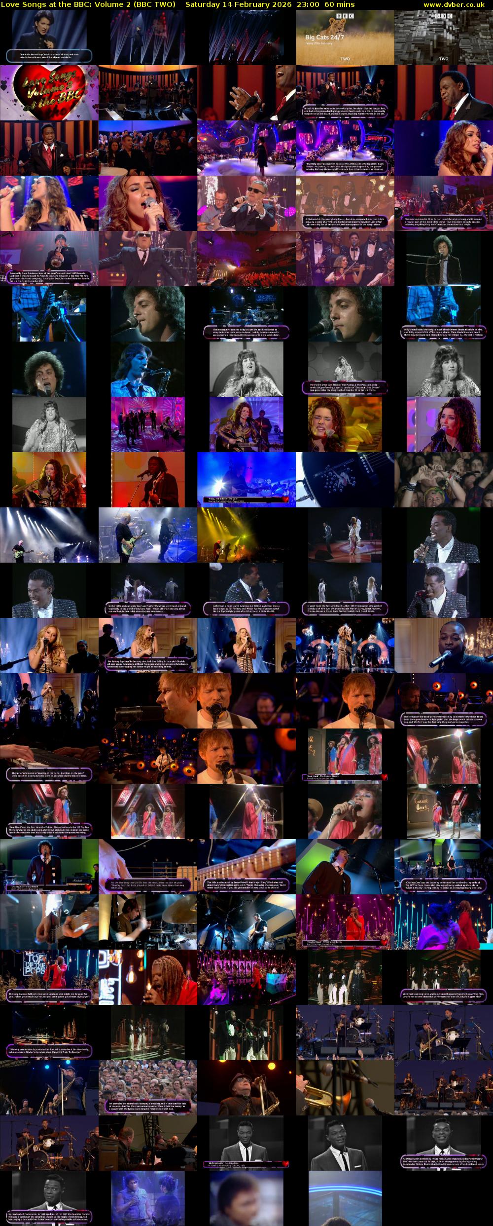 Love Songs at the BBC: Volume 2 (BBC TWO) Saturday 14 February 2026 23:00 - 00:00
