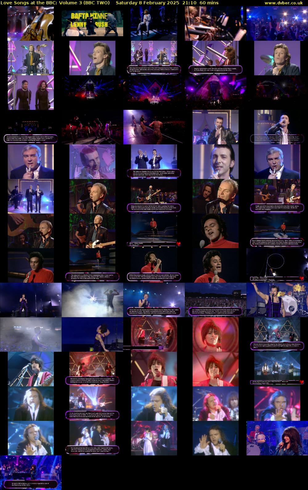 Love Songs at the BBC: Volume 3 (BBC TWO) Saturday 8 February 2025 21:10 - 22:10