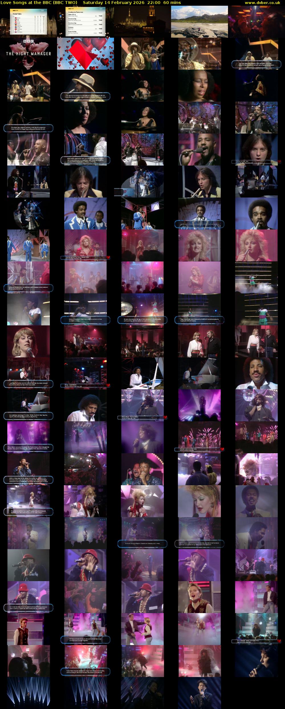 Love Songs at the BBC (BBC TWO) Saturday 14 February 2026 22:00 - 23:00
