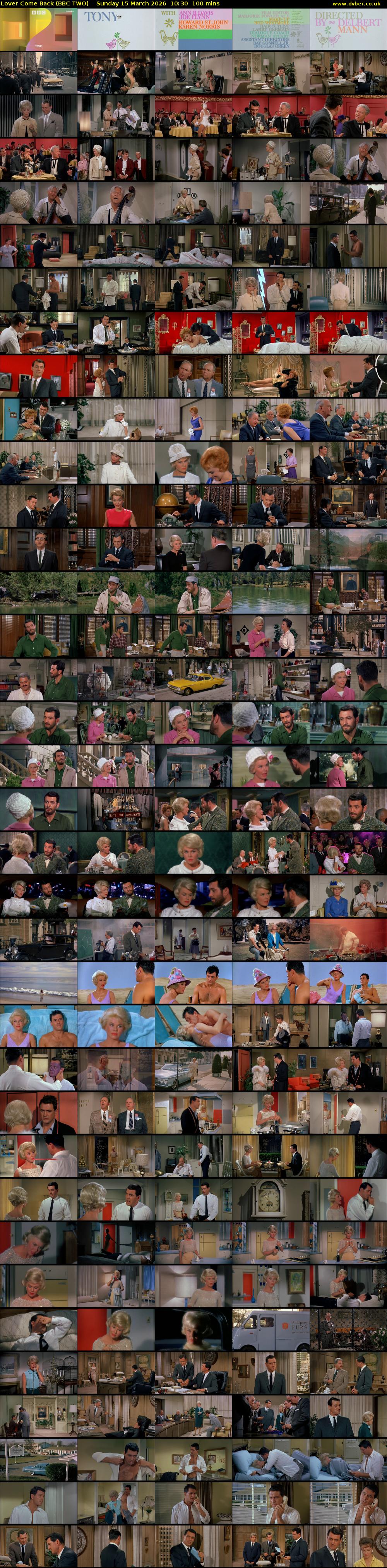 Lover Come Back (BBC TWO) Sunday 15 March 2026 10:30 - 12:10