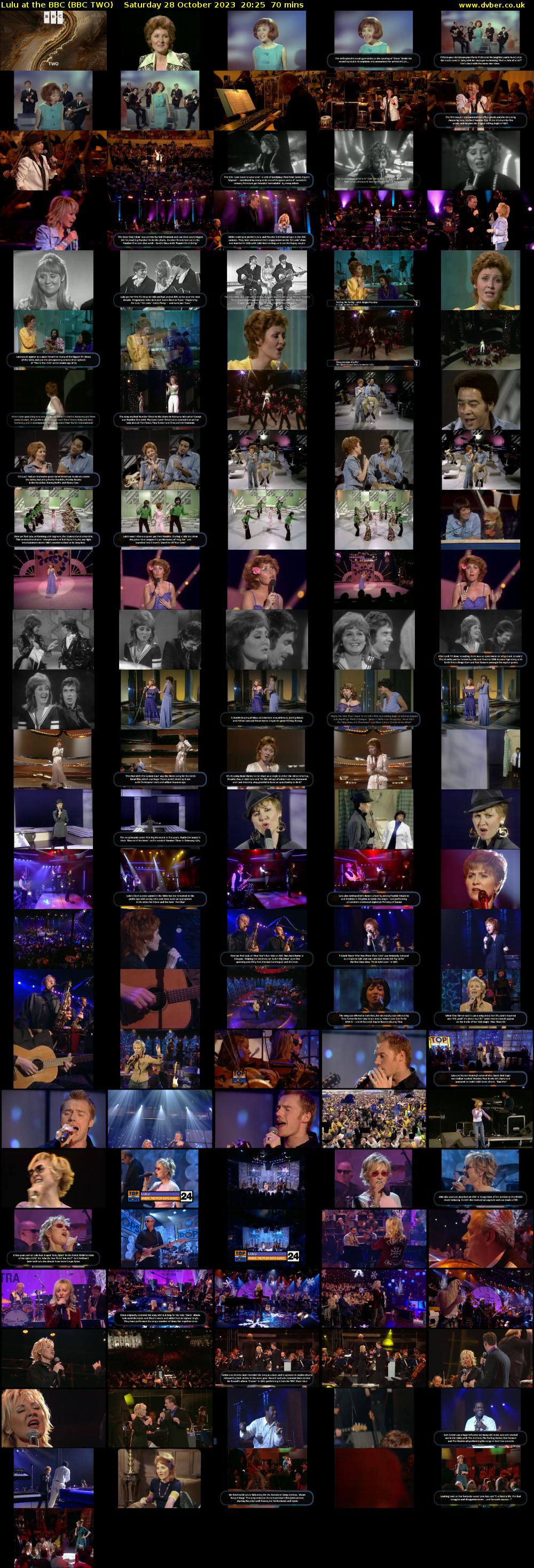 Lulu at the BBC (BBC TWO) Saturday 28 October 2023 20:25 - 21:35