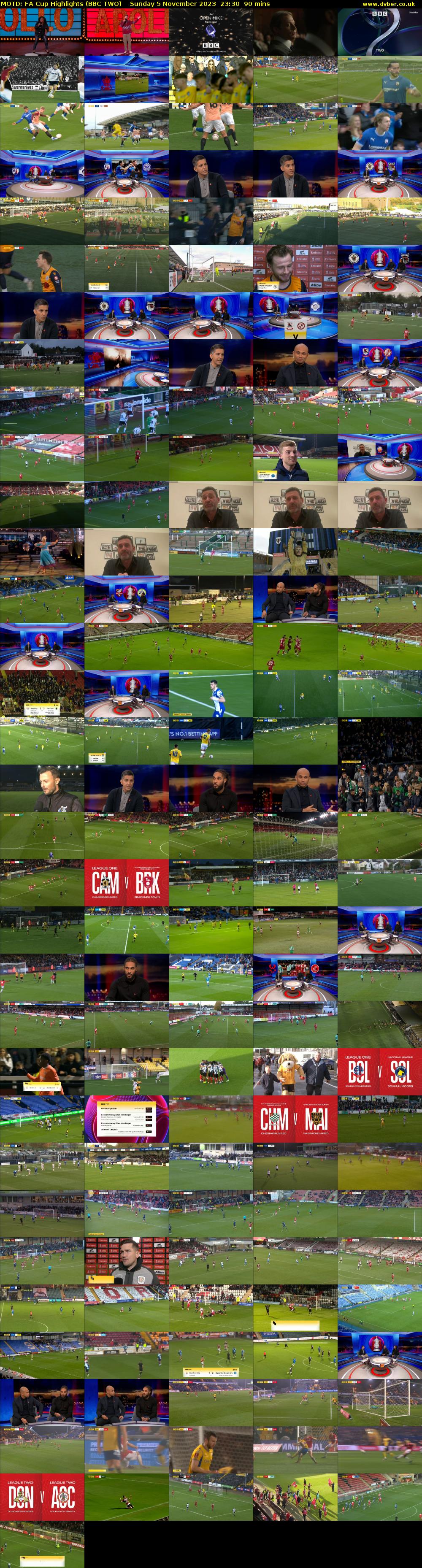 MOTD: FA Cup Highlights (BBC TWO) Sunday 5 November 2023 23:30 - 01:00