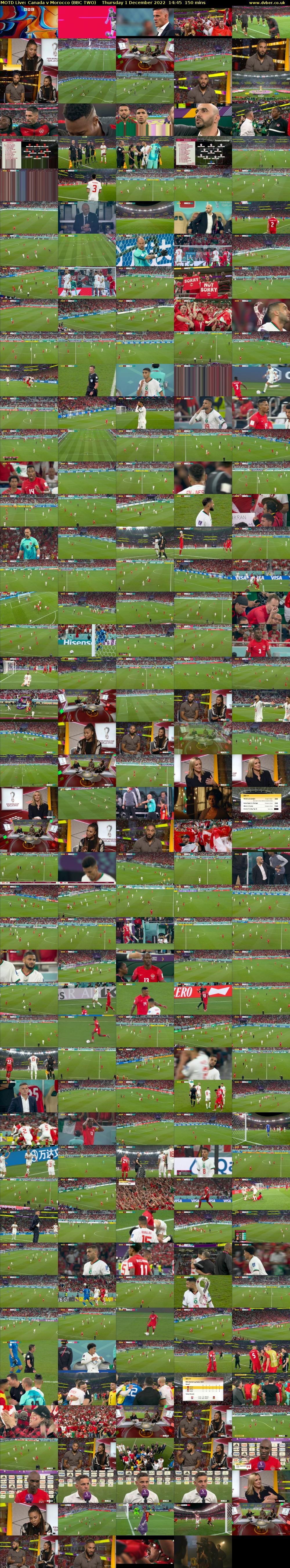 MOTD Live: Canada v Morocco (BBC TWO) Thursday 1 December 2022 14:45 - 17:15