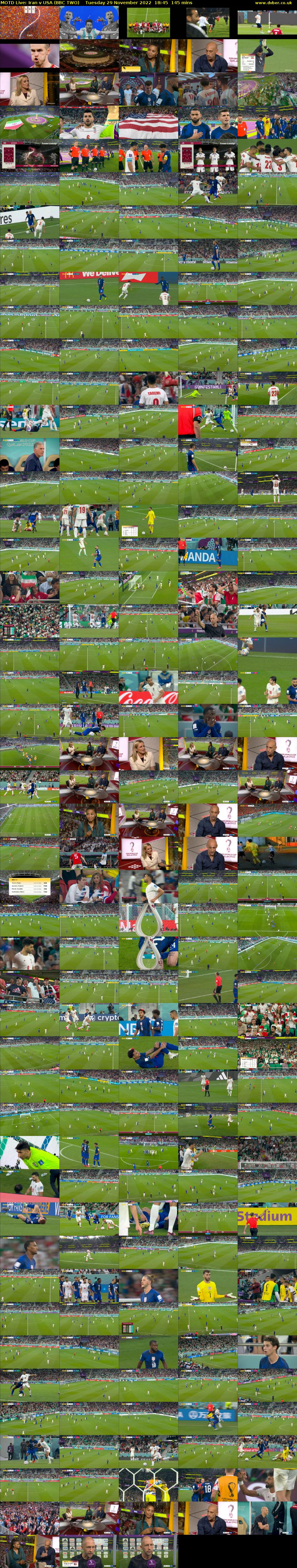 MOTD Live: Iran v USA (BBC TWO) Tuesday 29 November 2022 18:45 - 21:10