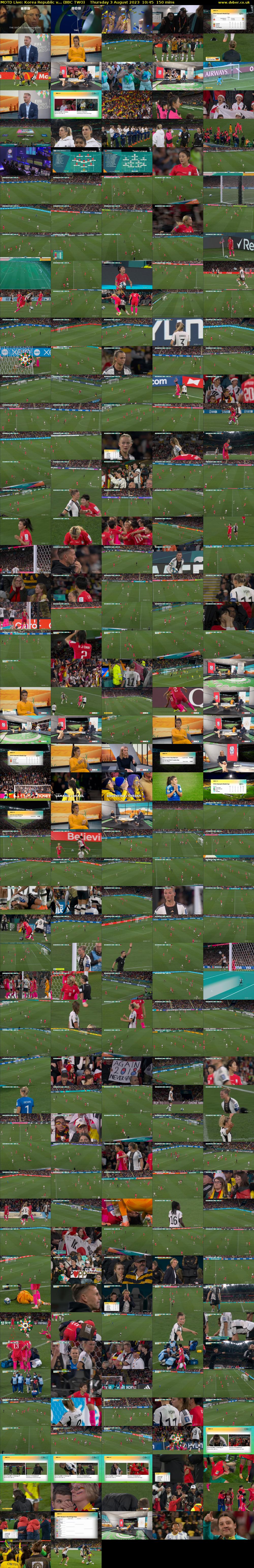 MOTD Live: Korea Republic v... (BBC TWO) Thursday 3 August 2023 10:45 - 13:15