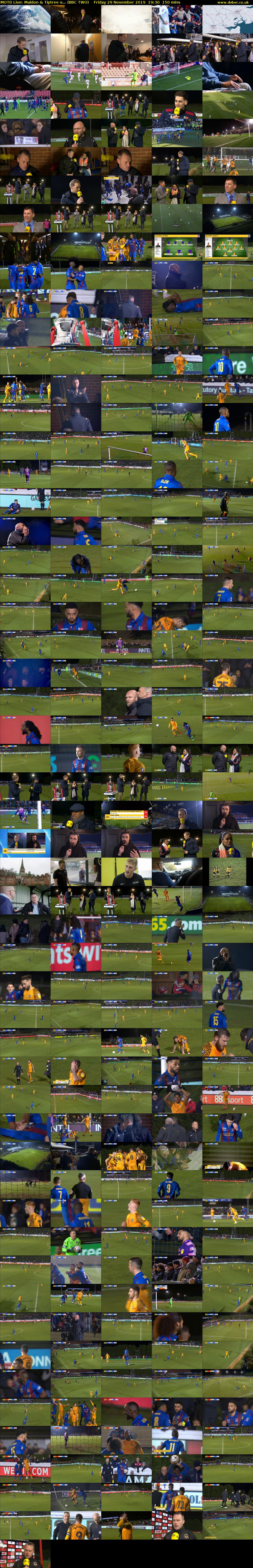 MOTD Live: Maldon & Tiptree v... (BBC TWO) Friday 29 November 2019 19:30 - 22:00