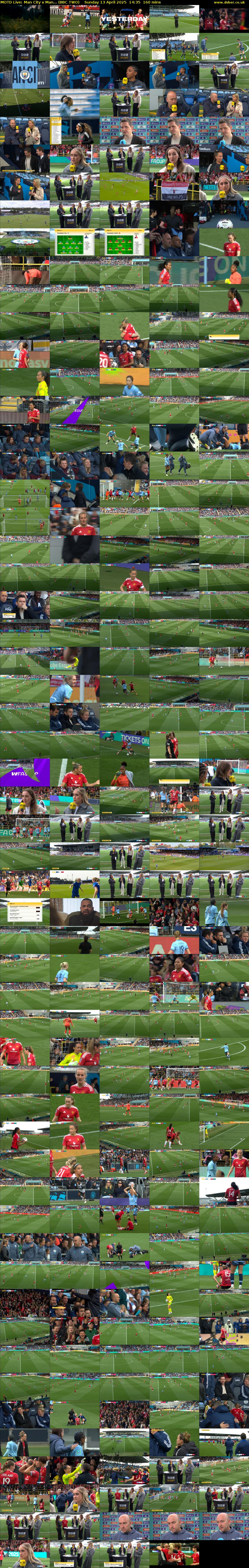 MOTD Live: Man City v Man... (BBC TWO) Sunday 13 April 2025 14:35 - 17:15