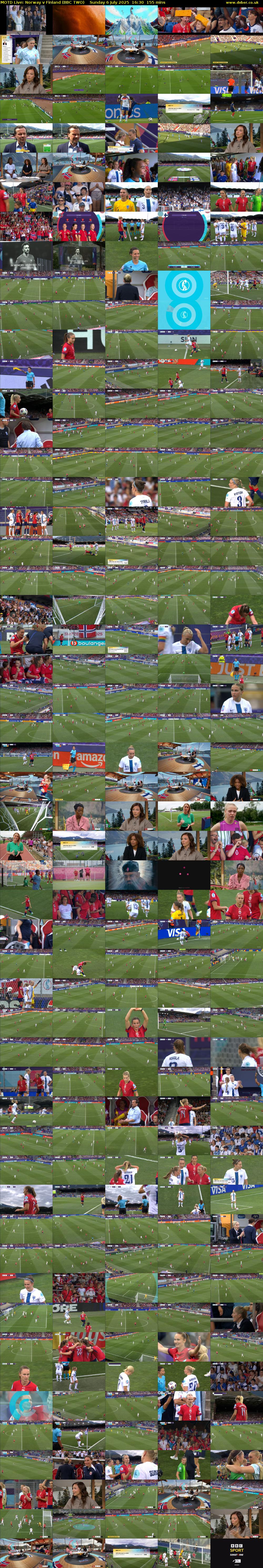 MOTD Live: Norway v Finland (BBC TWO) Sunday 6 July 2025 16:30 - 19:05