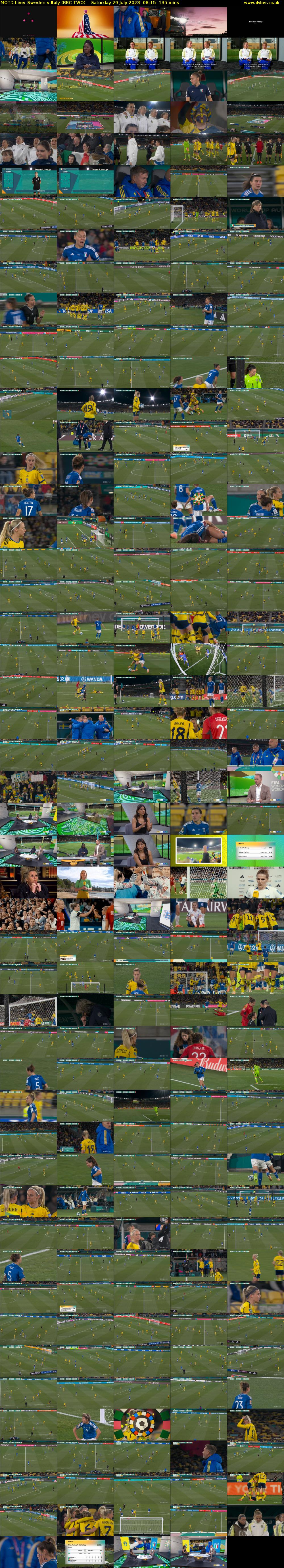 MOTD Live: Sweden v Italy (BBC TWO) Saturday 29 July 2023 08:15 - 10:30