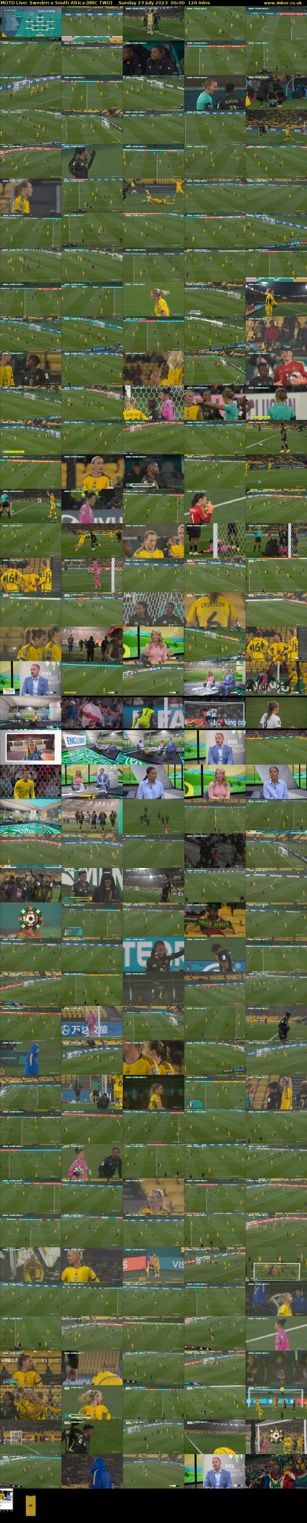 MOTD Live: Sweden v South Africa (BBC TWO) Sunday 23 July 2023 06:00 - 08:00