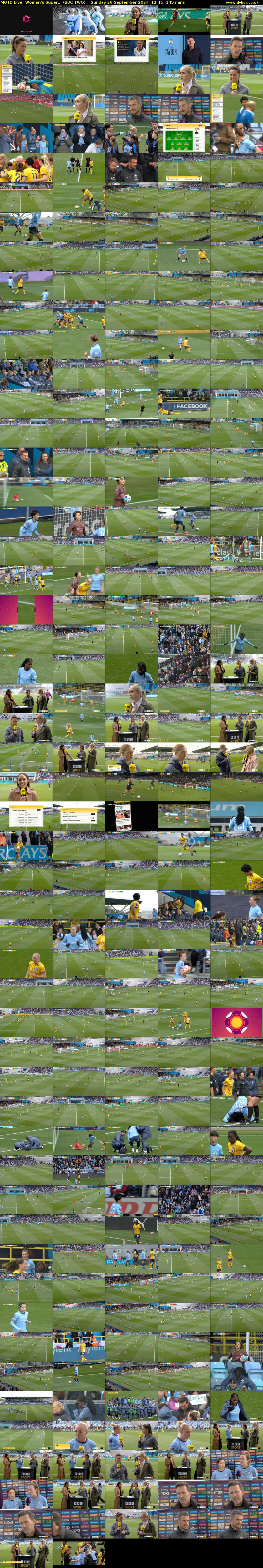 MOTD Live: Women's Super... (BBC TWO) Sunday 29 September 2024 12:15 - 14:40