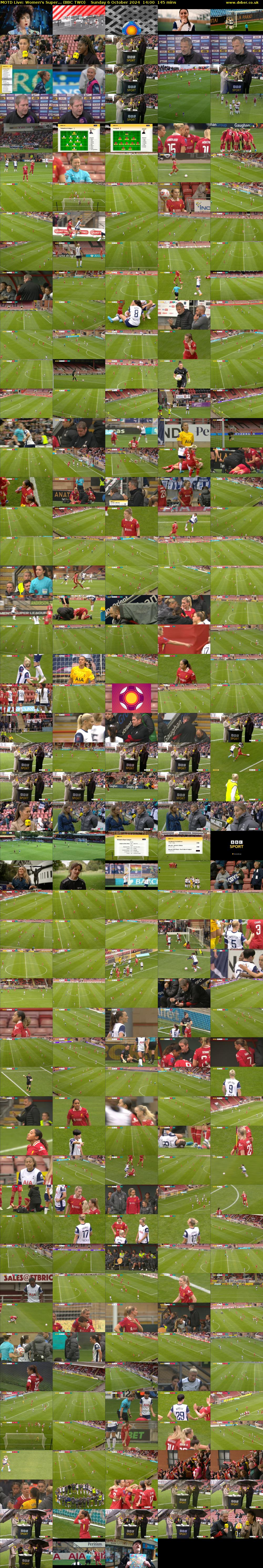MOTD Live: Women's Super... (BBC TWO) Sunday 6 October 2024 14:00 - 16:25