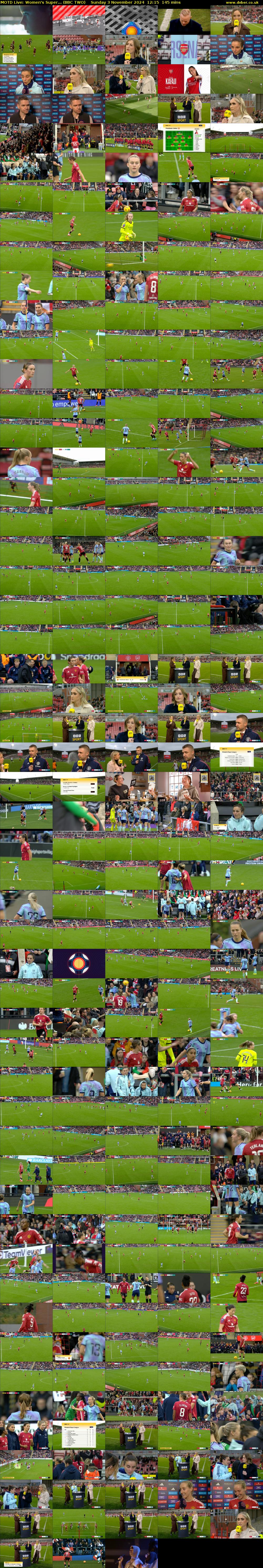 MOTD Live: Women's Super... (BBC TWO) Sunday 3 November 2024 12:15 - 14:40