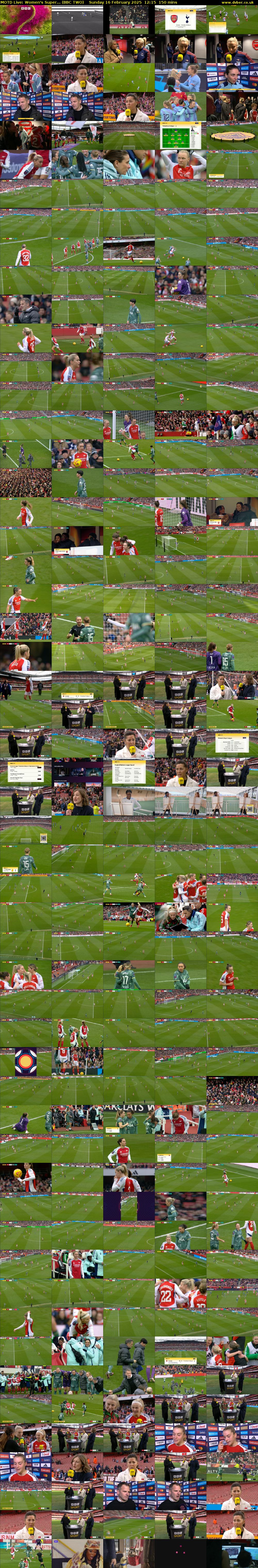 MOTD Live: Women's Super... (BBC TWO) Sunday 16 February 2025 12:15 - 14:45