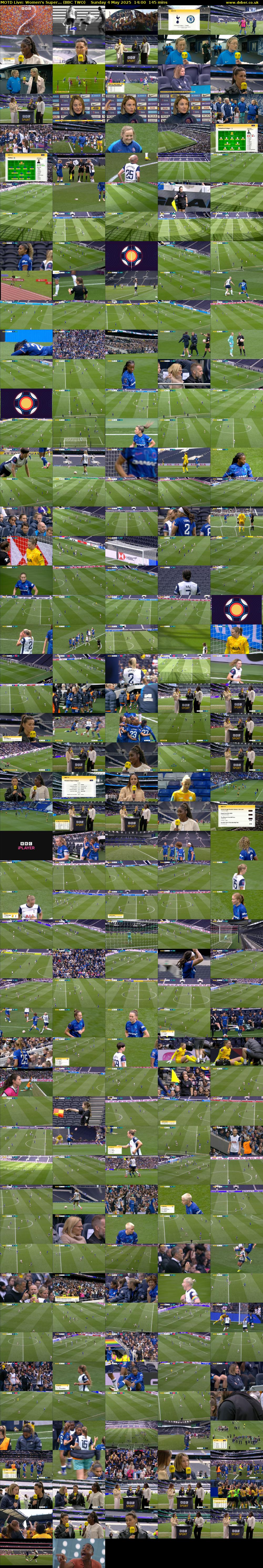 MOTD Live: Women's Super... (BBC TWO) Sunday 4 May 2025 14:00 - 16:25