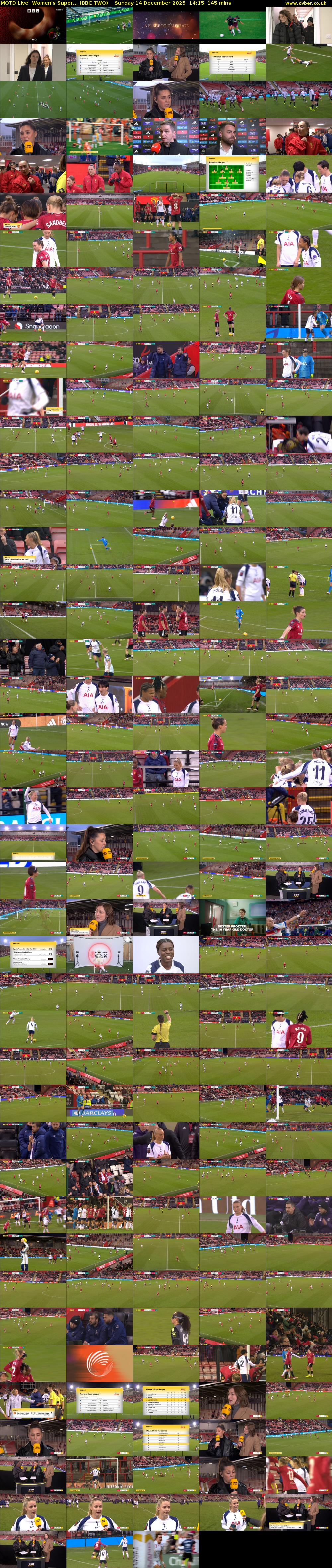 MOTD Live: Women's Super... (BBC TWO) Sunday 14 December 2025 14:15 - 16:40