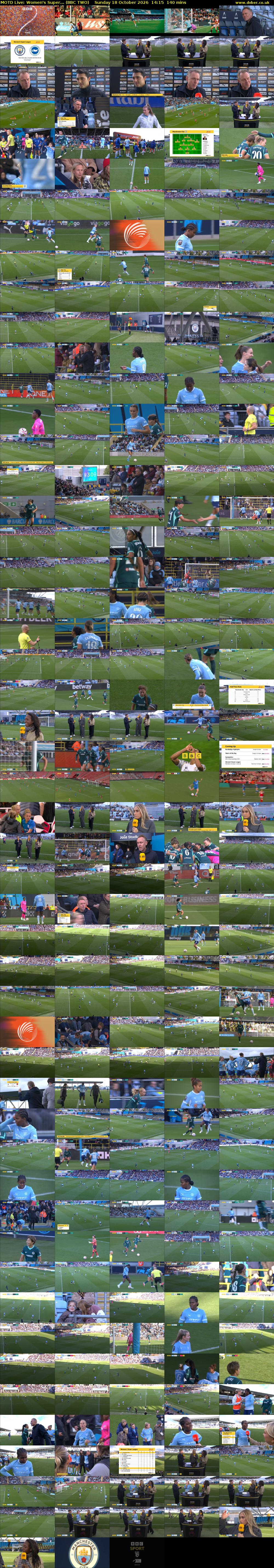 MOTD Live: Women's Super... (BBC TWO) Sunday 18 October 2026 14:15 - 16:35