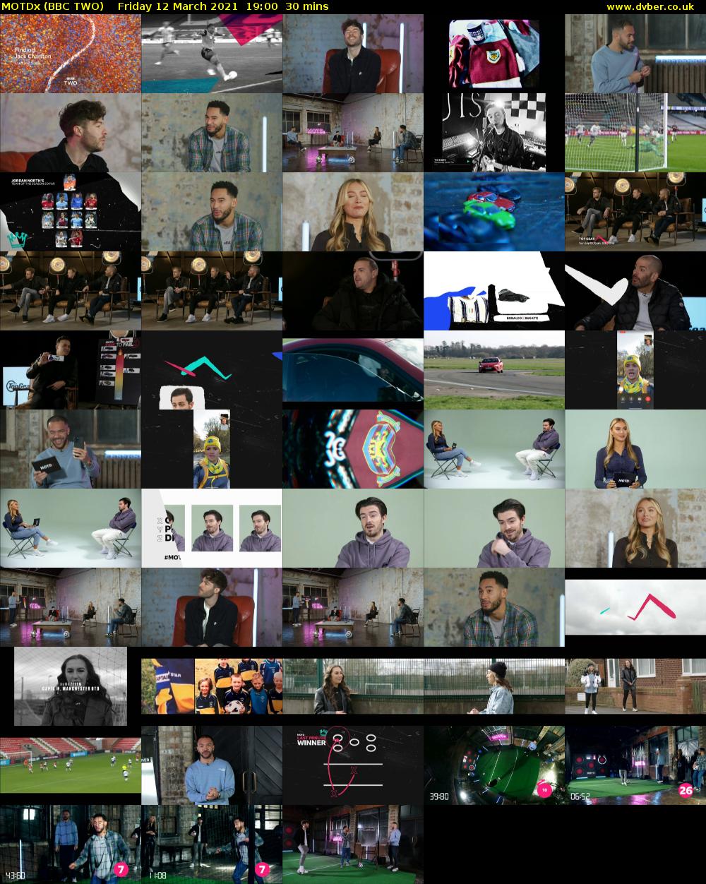 MOTDx (BBC TWO) Friday 12 March 2021 19:00 - 19:30