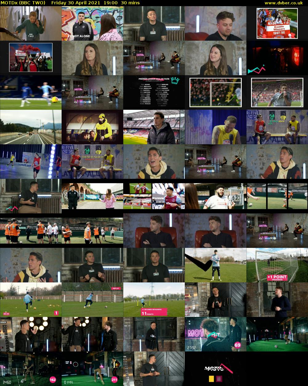 MOTDx (BBC TWO) Friday 30 April 2021 19:00 - 19:30