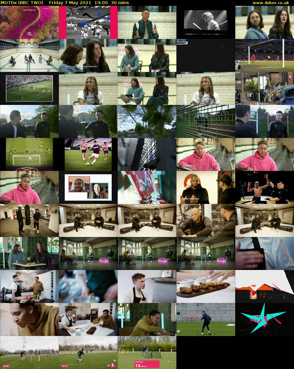 MOTDx (BBC TWO) Friday 7 May 2021 19:00 - 19:30