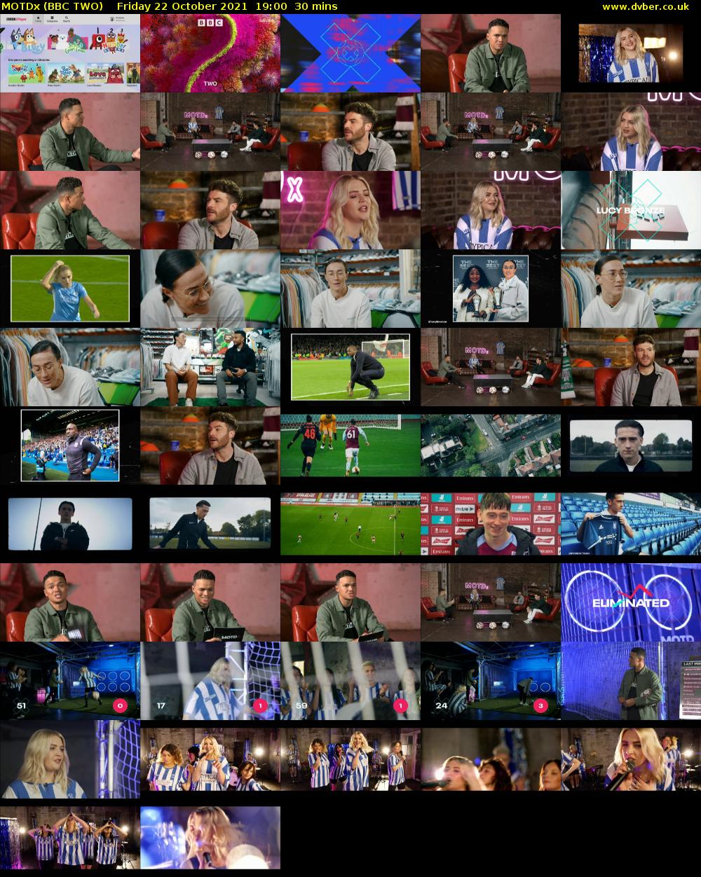 MOTDx (BBC TWO) Friday 22 October 2021 19:00 - 19:30