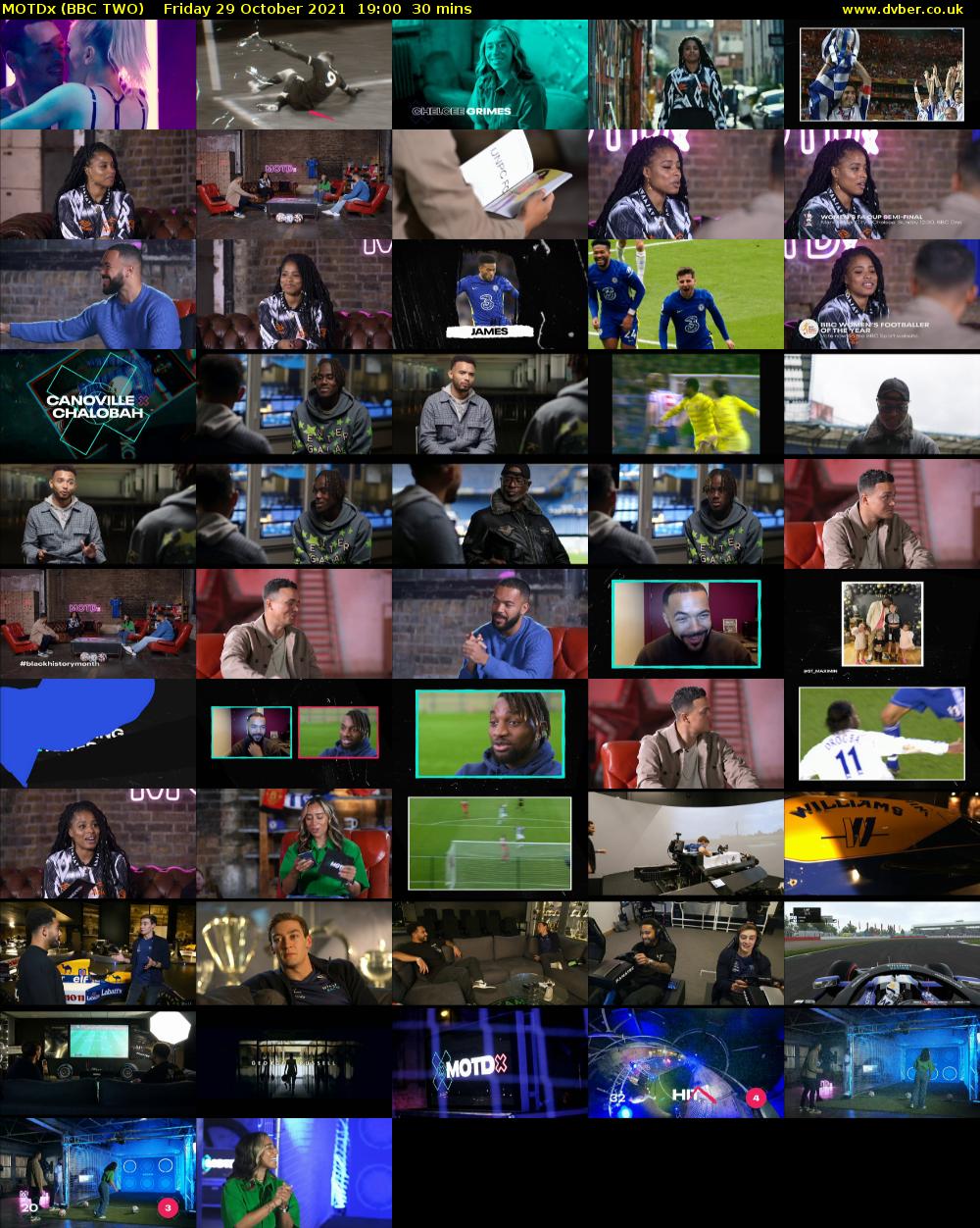 MOTDx (BBC TWO) Friday 29 October 2021 19:00 - 19:30