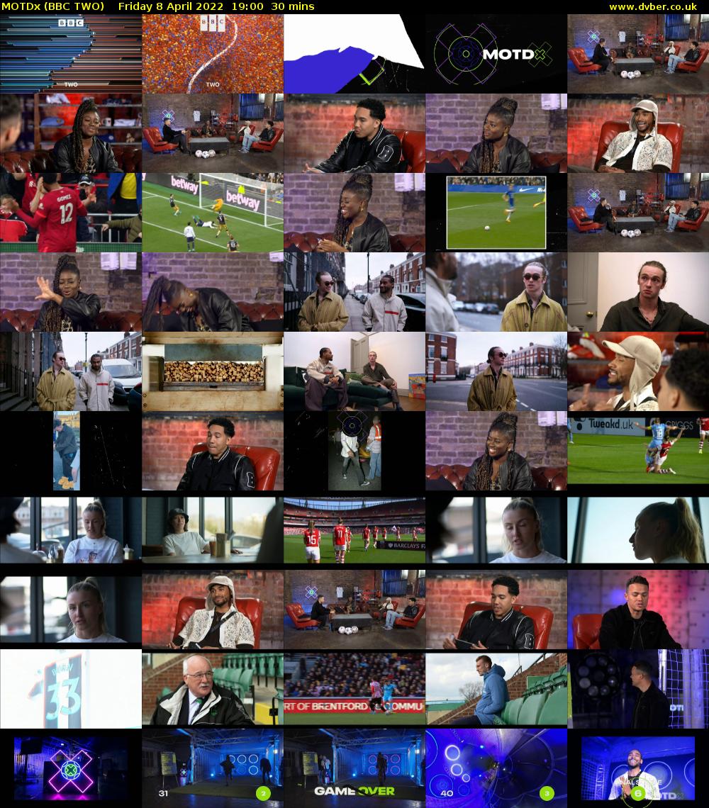 MOTDx (BBC TWO) Friday 8 April 2022 19:00 - 19:30