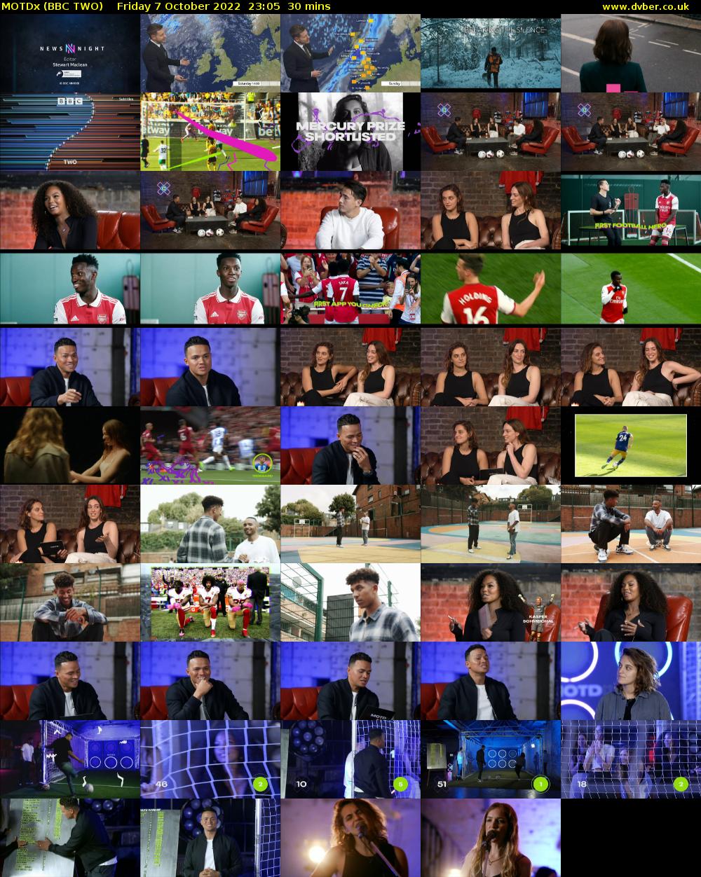 MOTDx (BBC TWO) Friday 7 October 2022 23:05 - 23:35