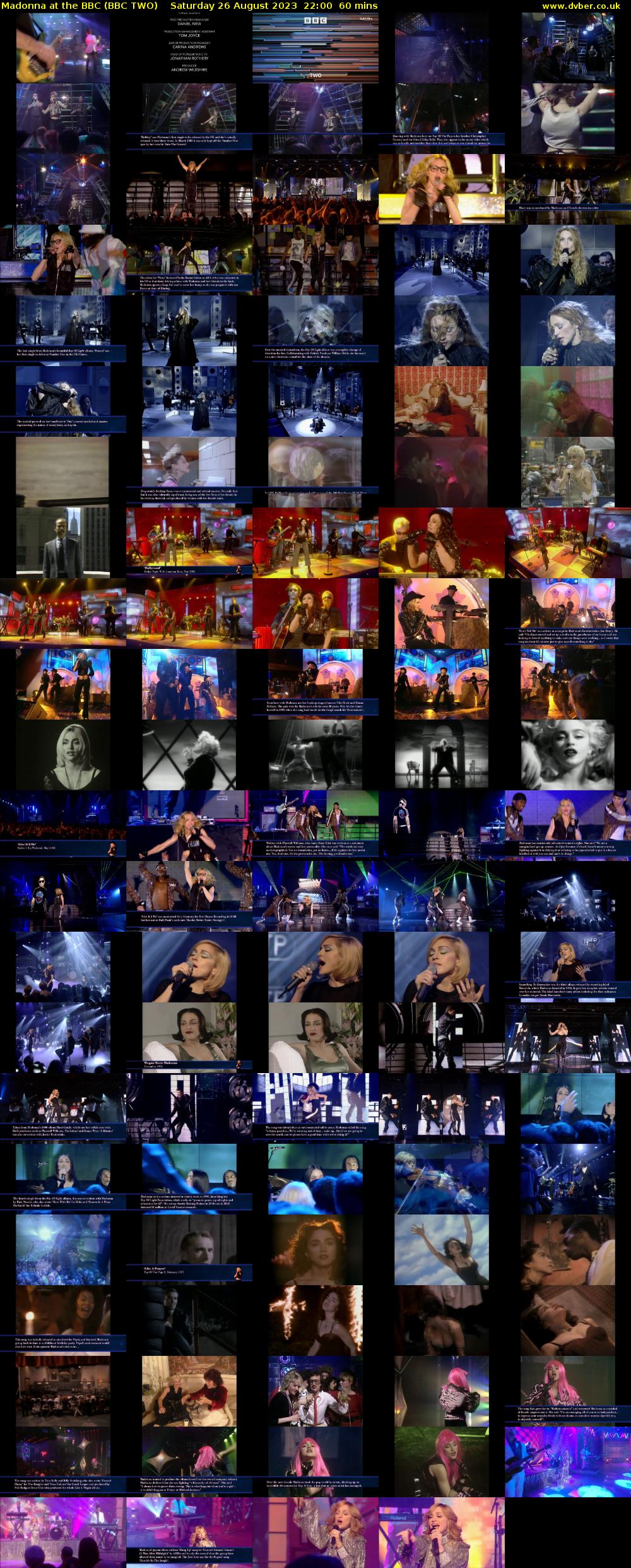 Madonna at the BBC (BBC TWO) Saturday 26 August 2023 22:00 - 23:00