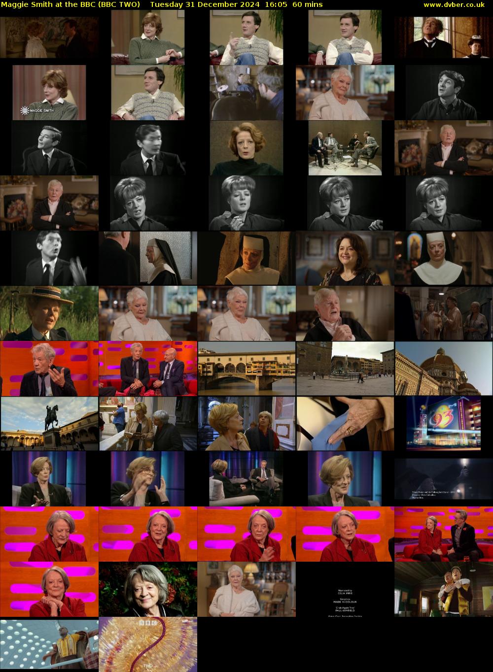 Maggie Smith at the BBC (BBC TWO) Tuesday 31 December 2024 16:05 - 17:05