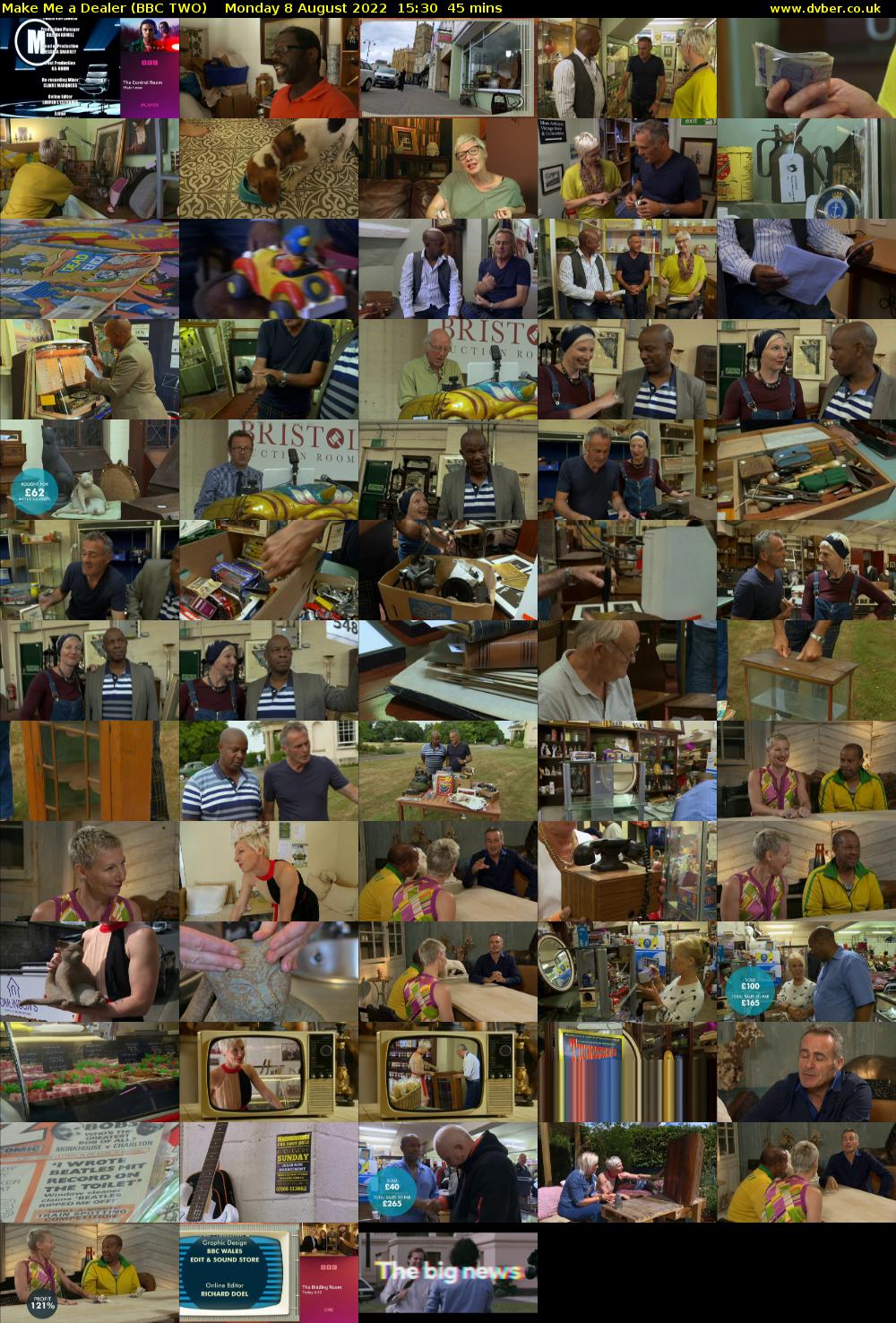 Make Me a Dealer (BBC TWO) Monday 8 August 2022 15:30 - 16:15