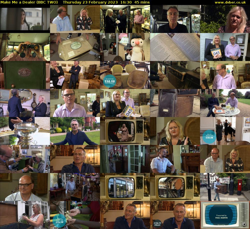 Make Me a Dealer (BBC TWO) Thursday 23 February 2023 16:30 - 17:15