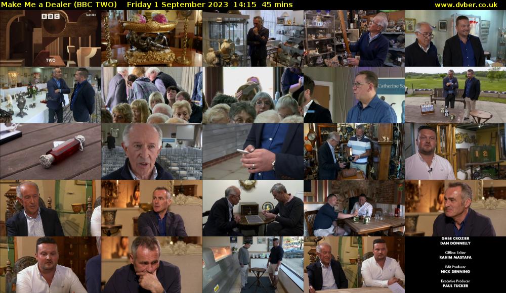 Make Me a Dealer (BBC TWO) Friday 1 September 2023 14:15 - 15:00
