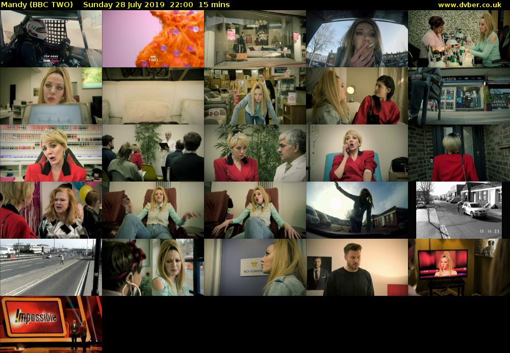Mandy (BBC TWO) Sunday 28 July 2019 22:00 - 22:15