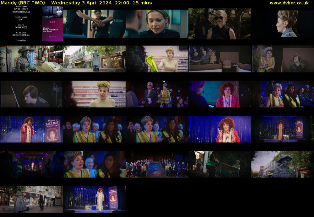 Mandy (BBC TWO) Wednesday 3 April 2024 22:00 - 22:15