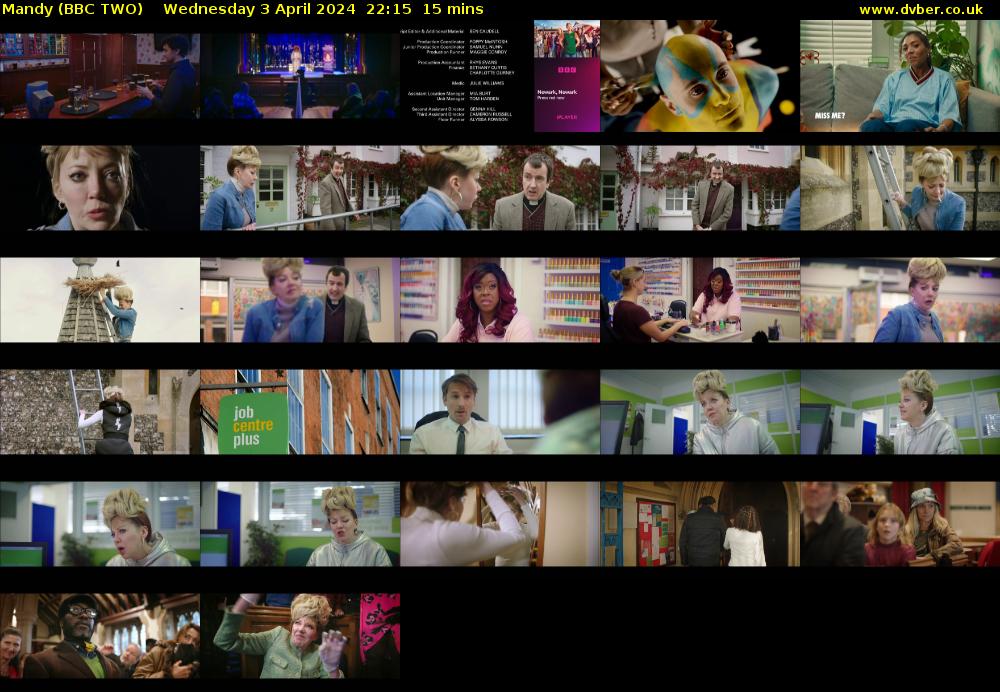 Mandy (BBC TWO) Wednesday 3 April 2024 22:15 - 22:30