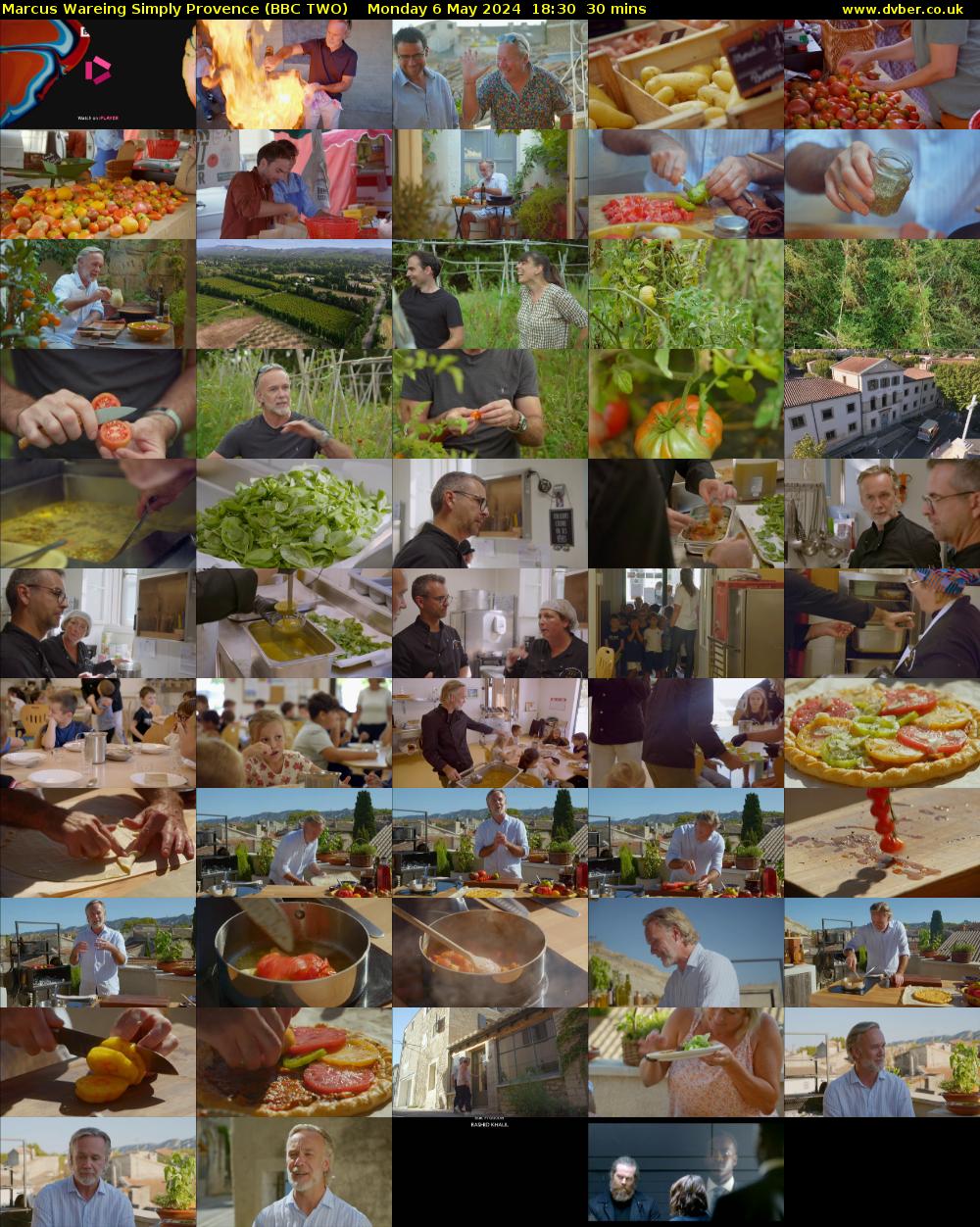 Marcus Wareing Simply Provence (BBC TWO) Monday 6 May 2024 18:30 - 19:00