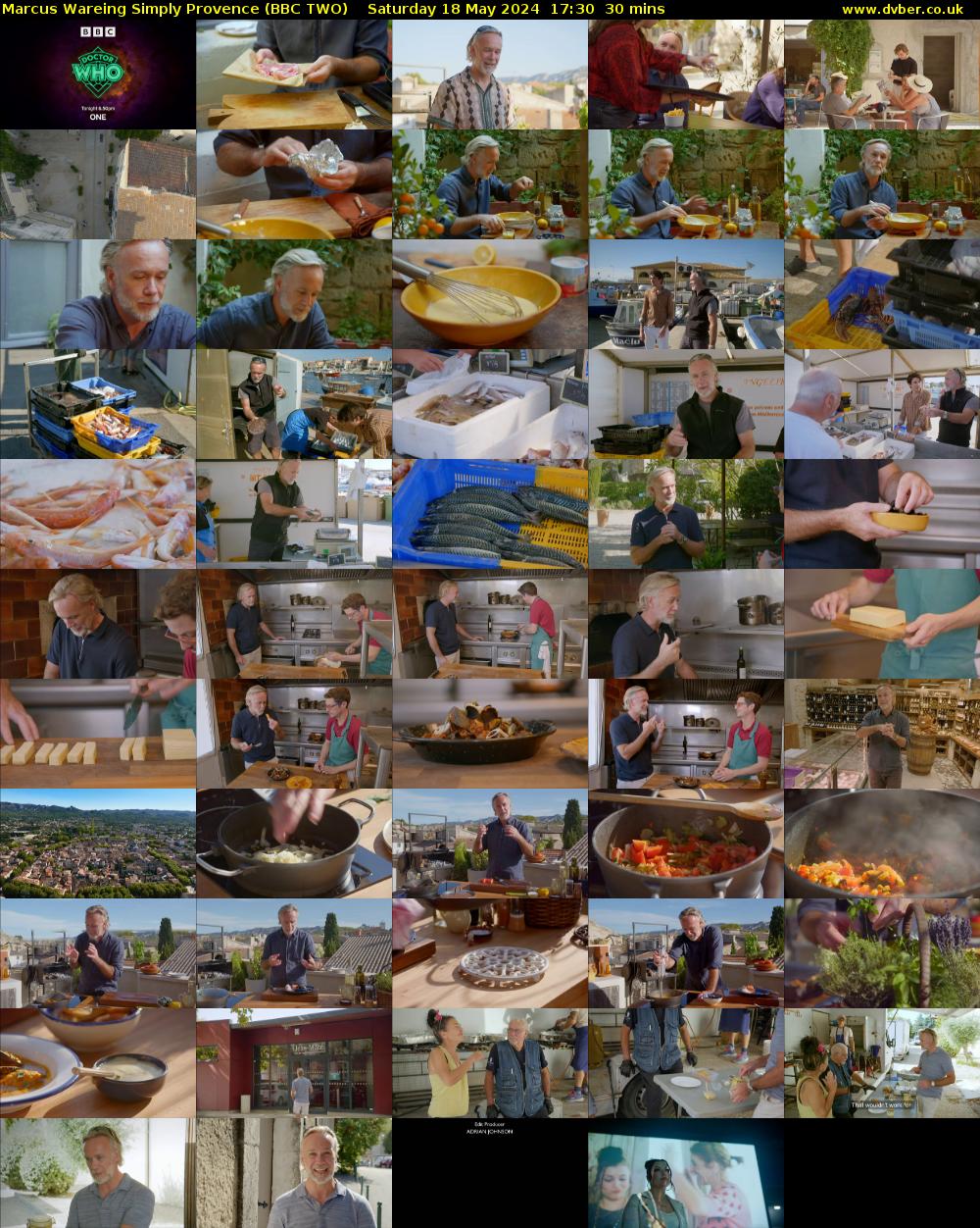 Marcus Wareing Simply Provence (BBC TWO) Saturday 18 May 2024 17:30 - 18:00