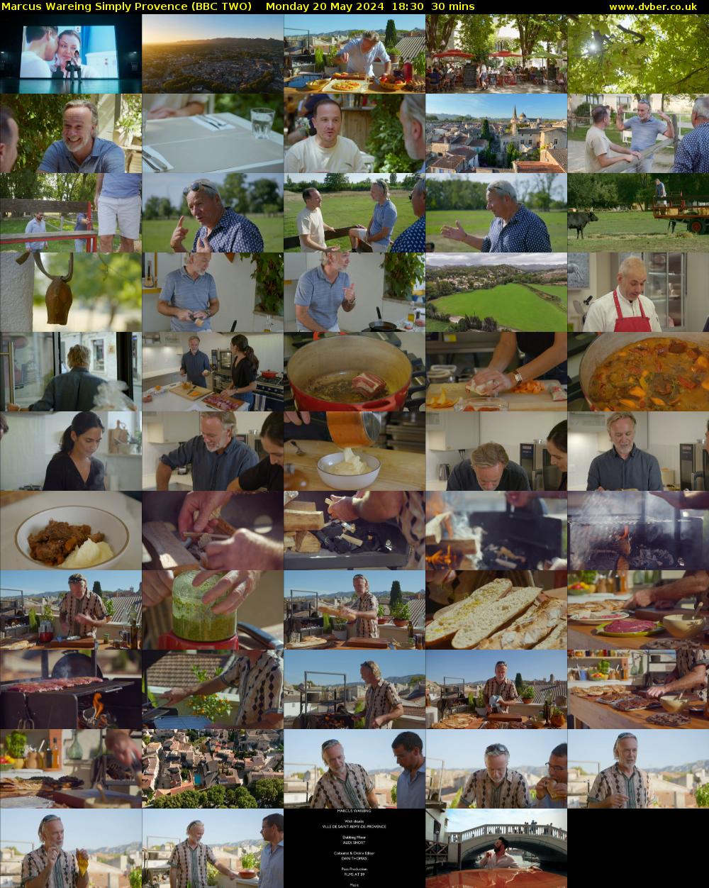 Marcus Wareing Simply Provence (BBC TWO) Monday 20 May 2024 18:30 - 19:00
