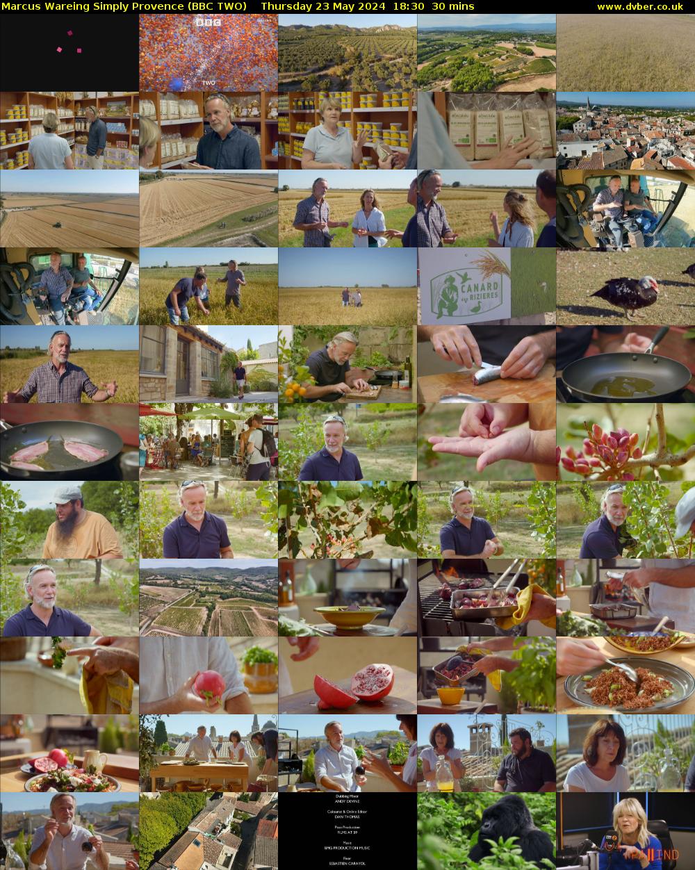 Marcus Wareing Simply Provence (BBC TWO) Thursday 23 May 2024 18:30 - 19:00